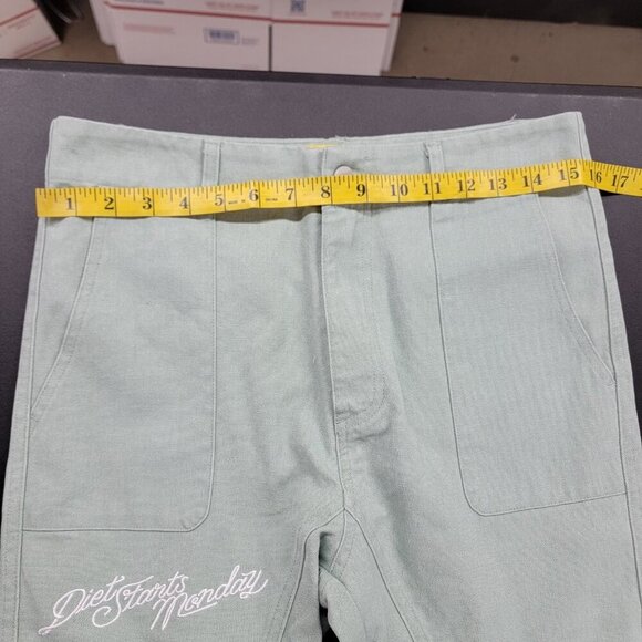 Diet Starts Monday Mens Size 30 Cargo Utility Pant Light Green Straight Leg - Picture 10 of 12